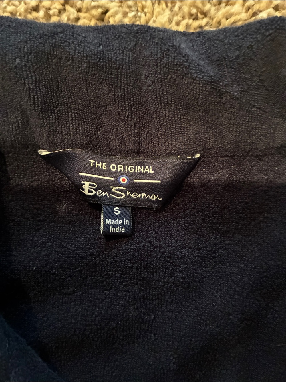 Ben Sherman Black Short-Sleeve Button-Down Terry Shirt - Picture 2 of 2
